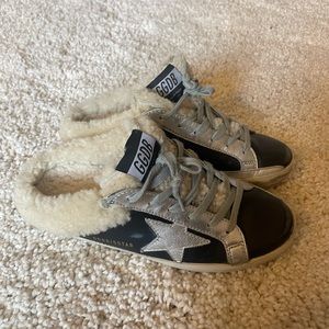 Golden Goose Shearling Sabot Slides